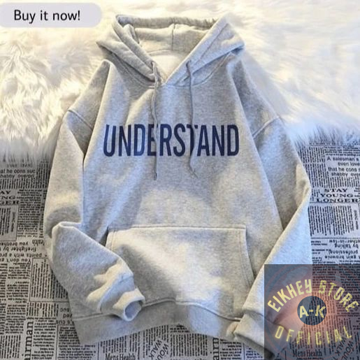 Hoodie Wanita Pria Undestand Bahan Fleece