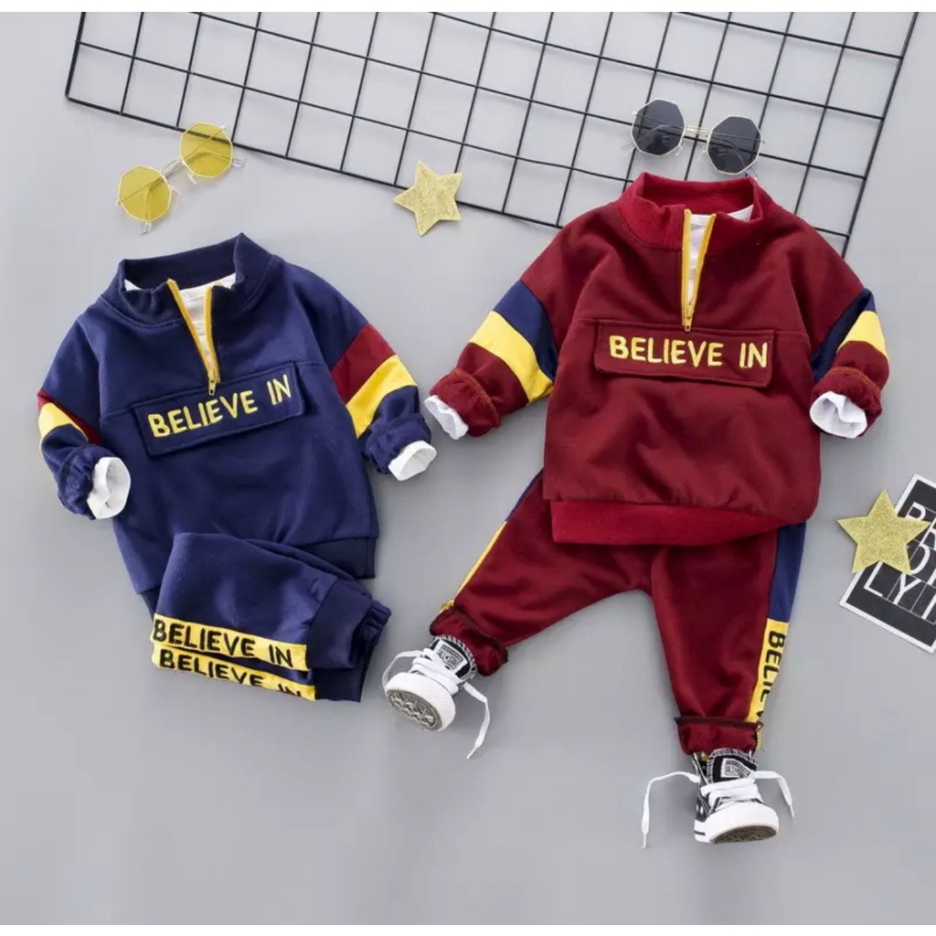 PROMO-SETELAN ANAK HOODIE ANAK SETELAN HOODIE ANAK BELIEVE IN 1-5 TAHUN SETELAN ANAK LAKI LAKI PAKAIAN ANAK LAKI LAKI HOODIE ANAK LAKI LAKI BAJU ANAK SETELAN JOGGER ANAK TERBARU TERPOPOLER BAJU ANAK SWEATER ANAK JAKET ANAK TERLARIS