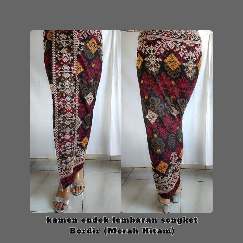 Kamen endek bordir songket lembaran