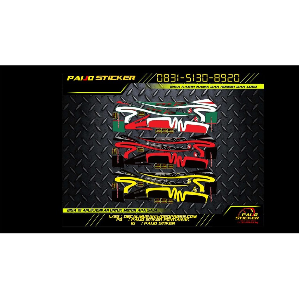 STIKER FIZR STIKER F1ZR KALTEK  kuning KEREN MANTAP TERMURAH NON DECAL FIZR LIST FIZR
