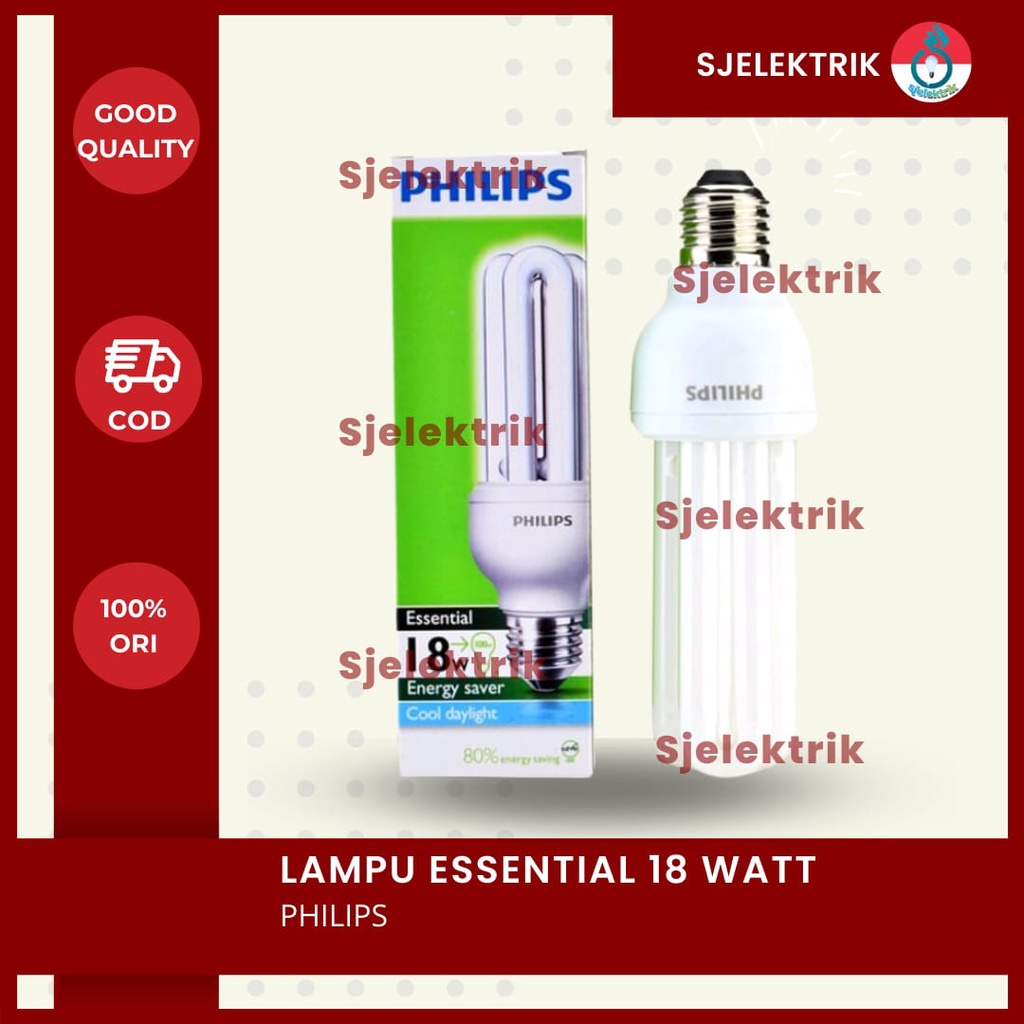 Lampu Philips Essential 18 W Lampu Jari 3U Philips / Ess 18 Watt Lampu Philip Essential 18 Watt