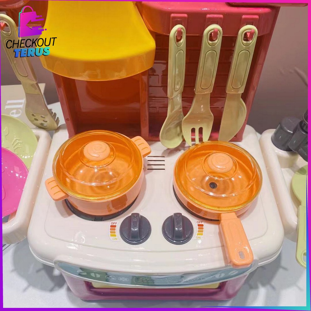 CT M260 Mainan Anak Perempuan Masak Masakan Isi 36PCS Lengkap Kitchenware 8038 Mainan Anak Kitchen Set Mini