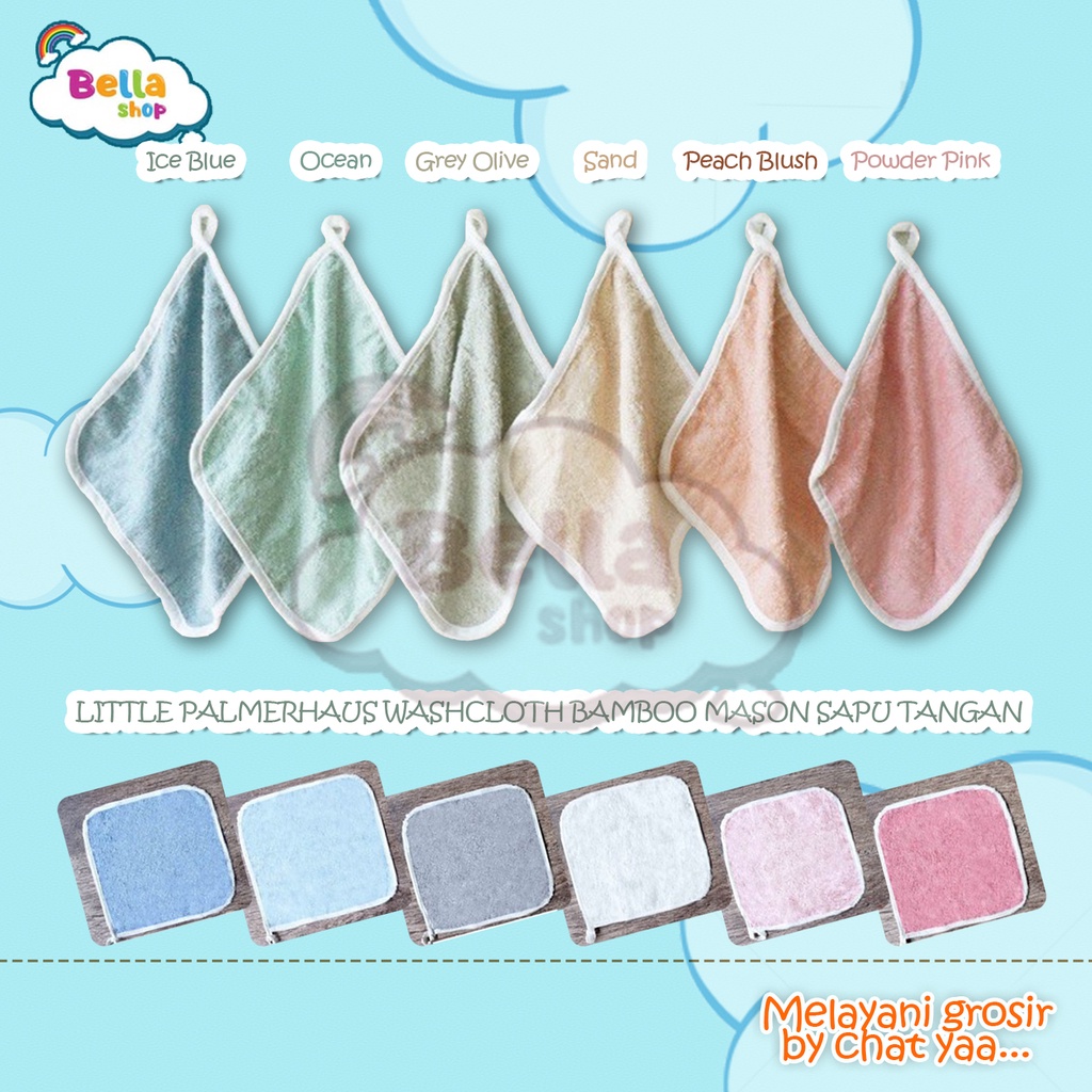 1 PCS LITTLE PALMERHAUS WASHCLOTH BAMBOO MASON SAPU TANGAN-BELLA SHOP