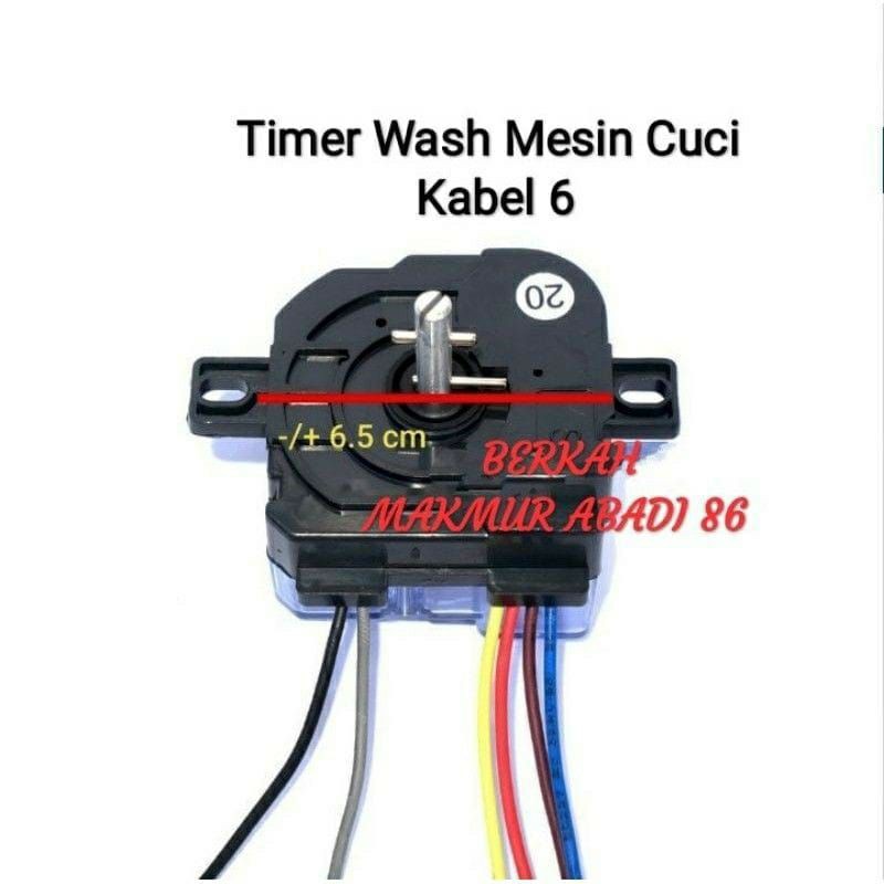 Timer Wash 6 Kabel Timer Mesin Cuci Sanyo/Polytron Timer Toshiba dll