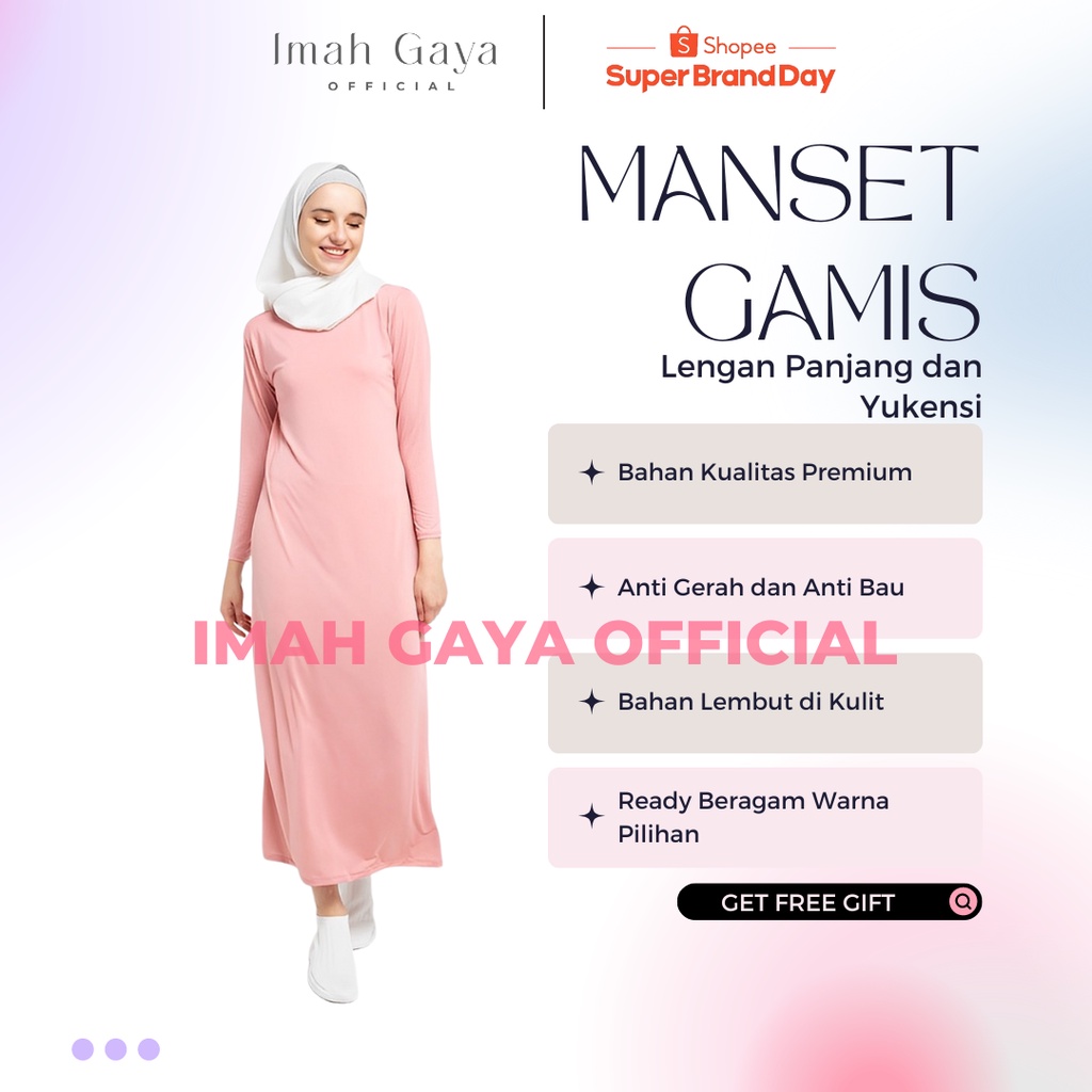 Baju Gamis Panjang Wanita BB 45-100 KG Polos Spandex Jersey Gamis Panjang Spandex.