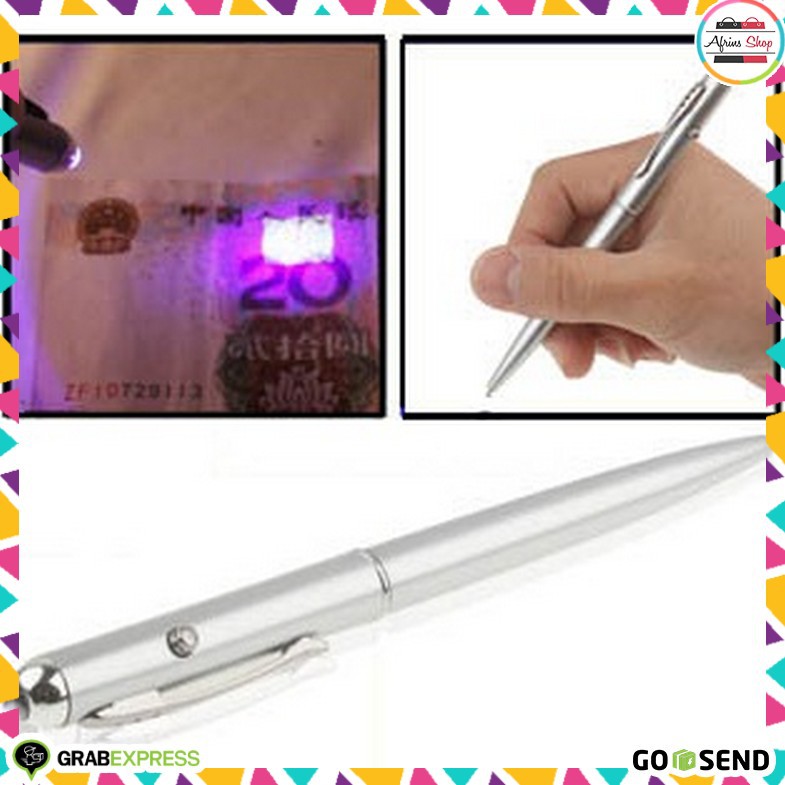 

Pulpen / Pena Tinta Invisible dengan UV Light