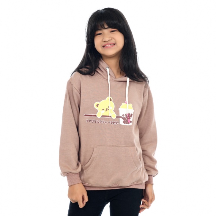 Sweater Anak Perempuan Boba Switer Hoodie Anak Usia 6 Tahun Sampai 13 Tahun