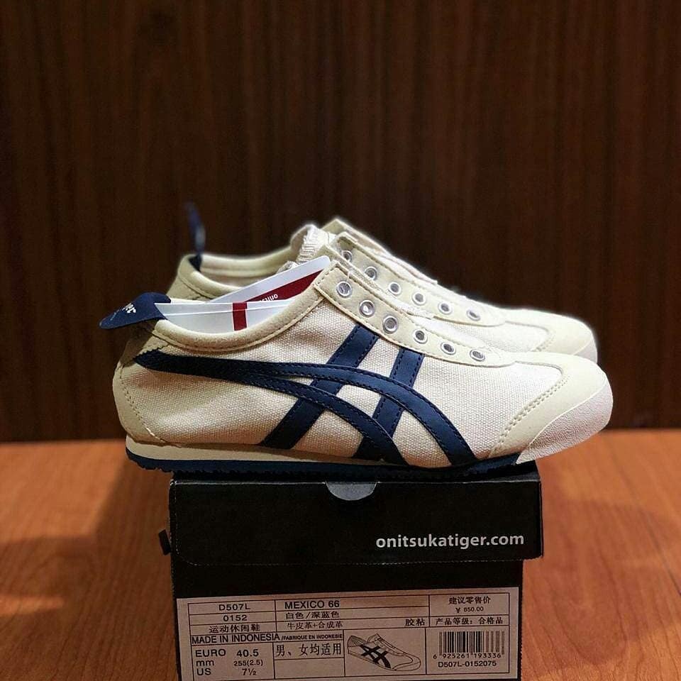 Onitsuka Tiger Mexico 66 Slip On Cream Navy Original