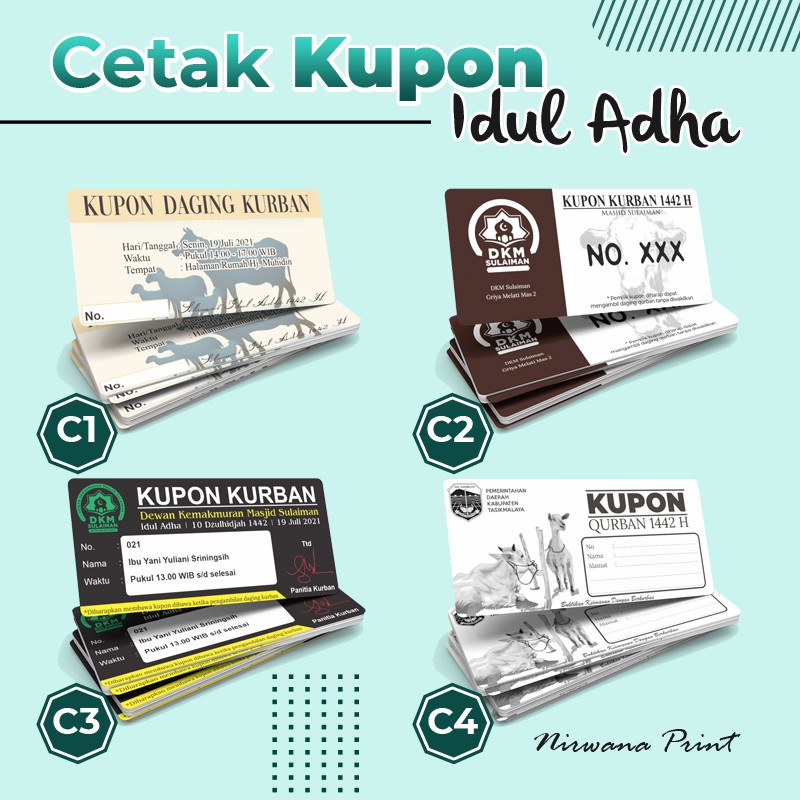 Kupon Qurban Kupon Idul Adha Kartu Qurban Custom Shopee Indonesia