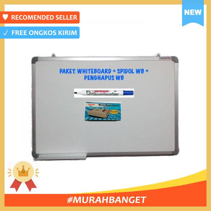 

Papan Tulis & Tempel - Paket Whiteboard Magnetic Sakana 60X90 + Spidol Wb + Penghapus Wb