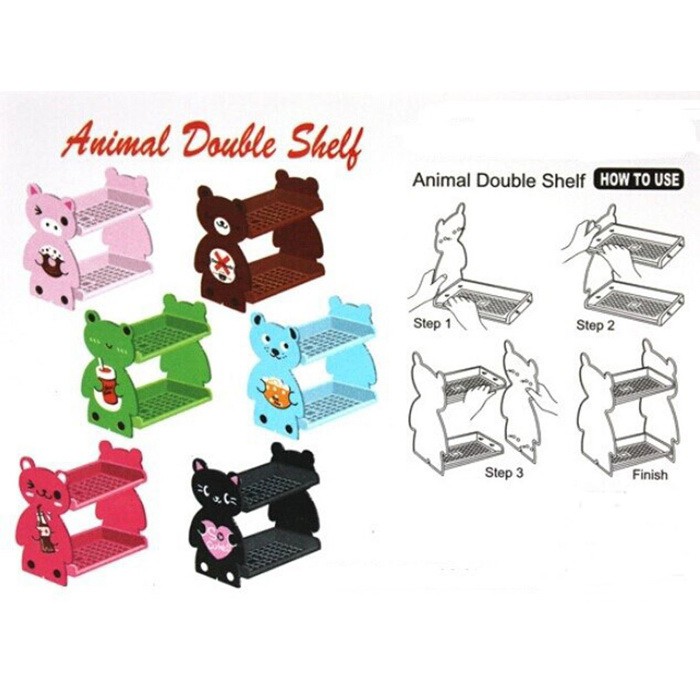 Rak Serbaguna Multifungsi 2 Susun - Animal Double Shelf