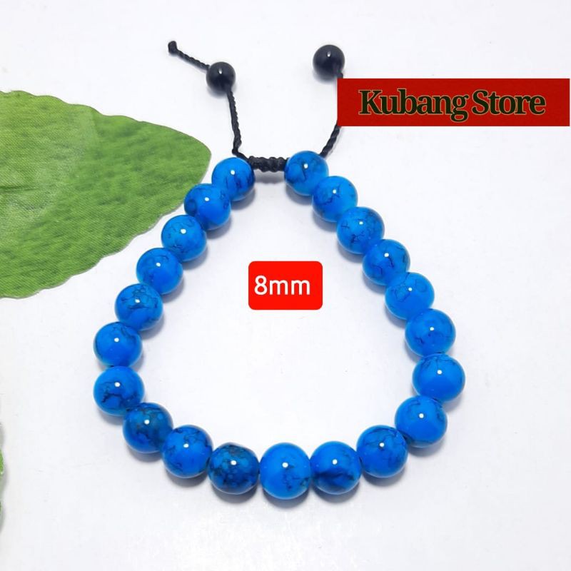 Gelang. Gelang Batu resin pirus biru Gelang Terapi batu resin Gelang tasbeh batu resin dim 8mm