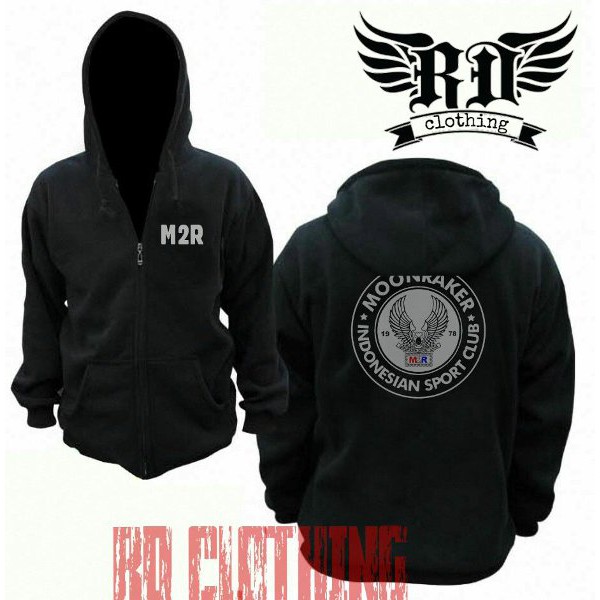 Jaket sweater hoodie zipper moonraker m2r keren