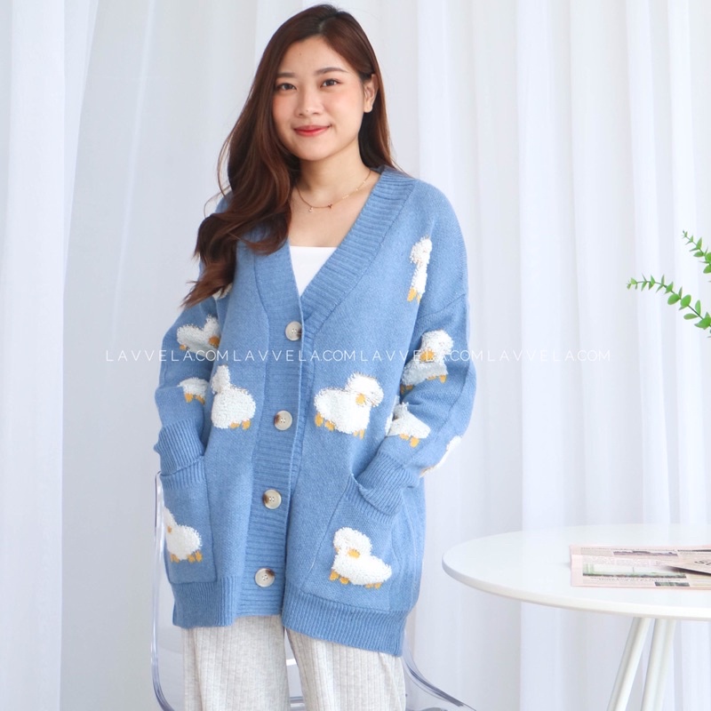 LAVVELA CARDIGAN IMPORT RAJUT DOMBA