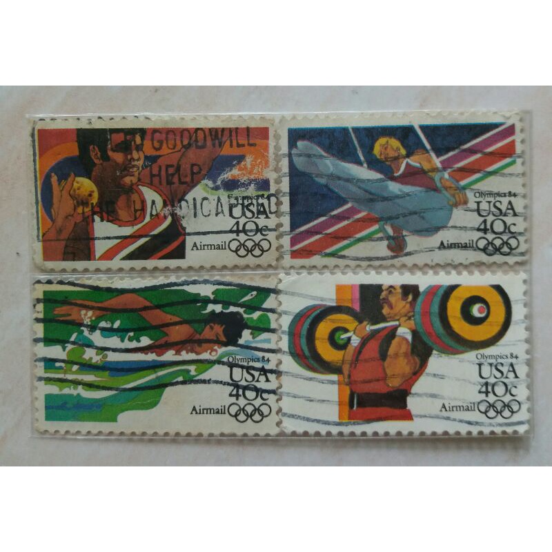 

Perangko Amerika Serikat USA Seri Summer Olympic Games 1984 LA 4pcs Used