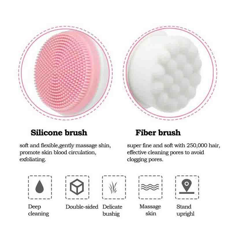 Facial cleansing brush 2 sisi