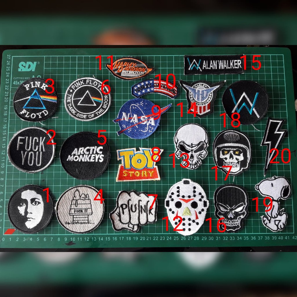 Patch bordir ukuran kecil