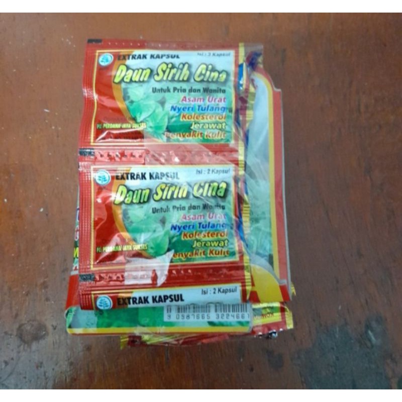 ekstrak kapsul daun sirih cina isi 20 sachet - daun sirih cina Obat herbal asam urat - nyeri tulang 