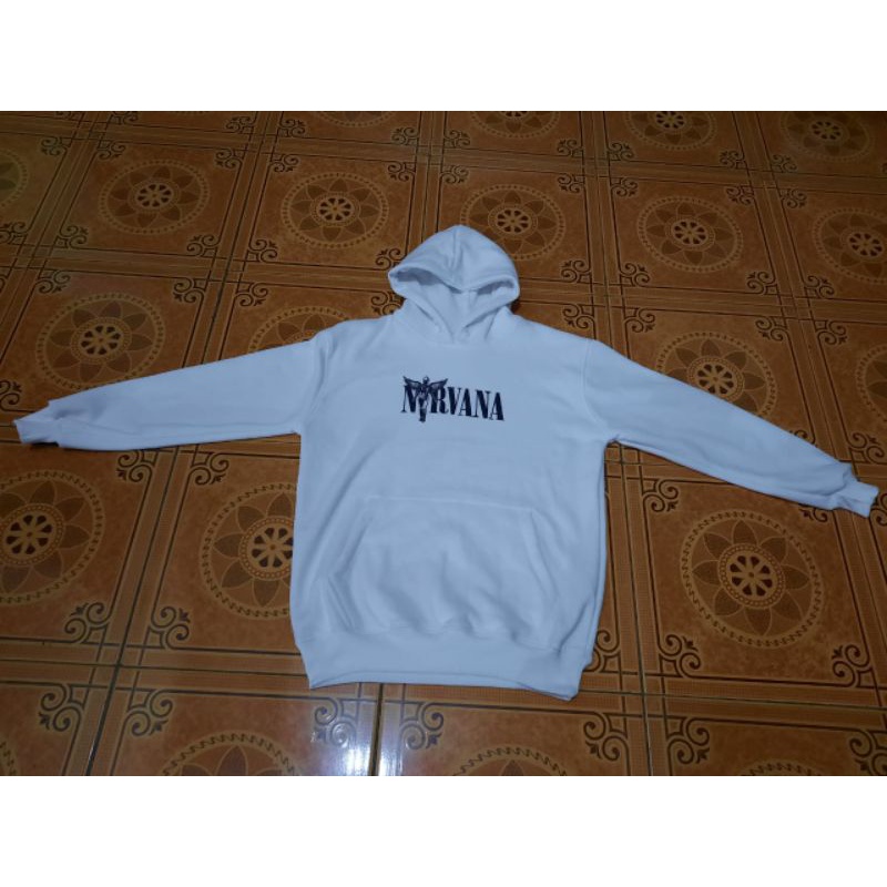 HOODIE H&M NIRVANA White