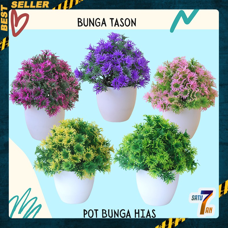 Satu7an PBP25 Tanaman Bunga Plastik Tanaman Hias Bunga Tason Dekorasi Rumah Artificial Flower