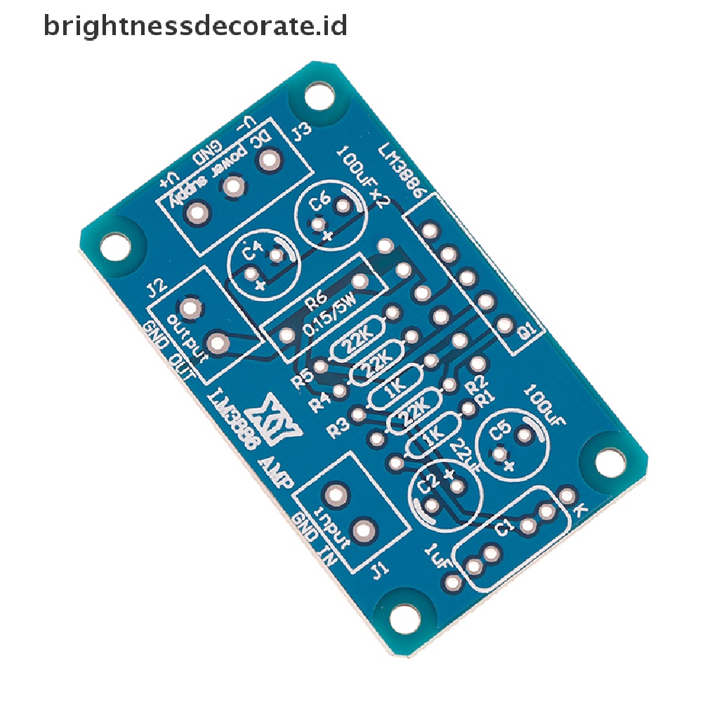 Papan PCB power amplifier DC ^ 20-28V 68W LM3886TF HIFI parallel bare