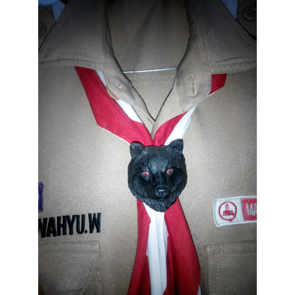 Woggle / Ring / Cincin / Hasduk / Kacu / Scraft Atribut Pramuka Srigala Hitam (Pusat Produksi)