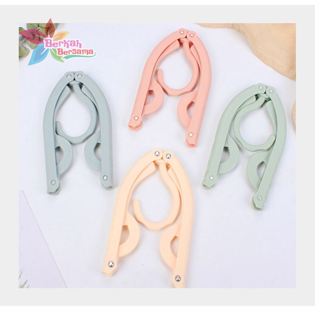 RT72 GANTUNGAN HANGER BAJU LIPAT PORTABLE travel plastik BB6357