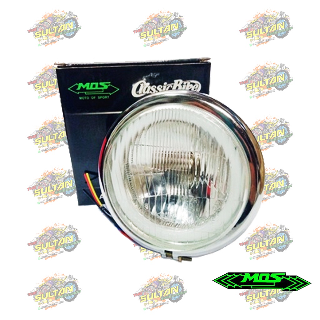 LAMPU DEPAN HEAD LAMP REFLEKTOR JUTE ANGEL EYES + SEN BATOK CHROME MOS