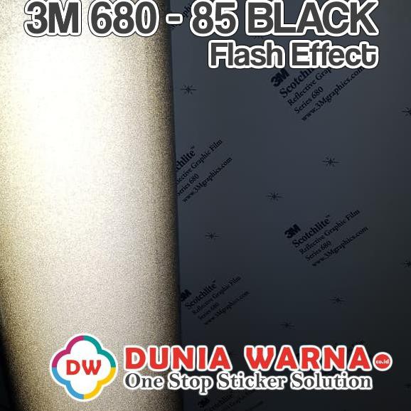 L4ngsung Kir1m,,3M SCOTCHLITE 680-85 BLACK Reflective Graphic Film 60CM Stiker Skotlait Mata Kucing