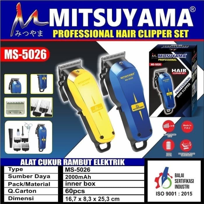 Hair Clipper Set Mitsuyama MS-5026 - Mesin Cukur Rambut