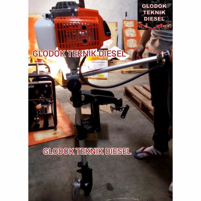 Mesin Tempel 3Hp Yamamoto Outboard Mesin Perahu Bensin Campur 2 Tak