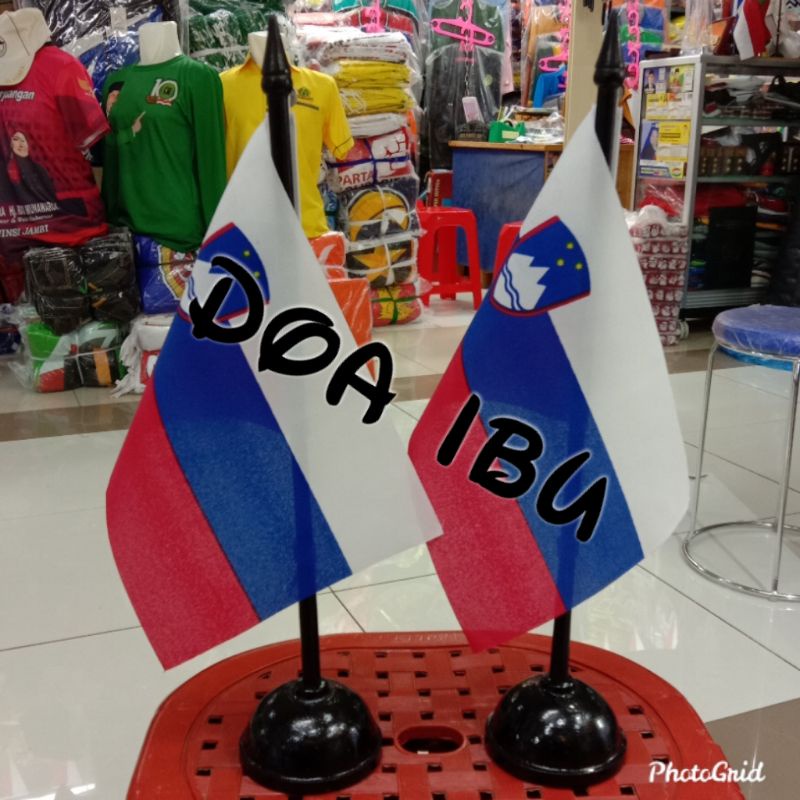 

best seller tiang kayu meja+bendera SLOVENIA ready stock