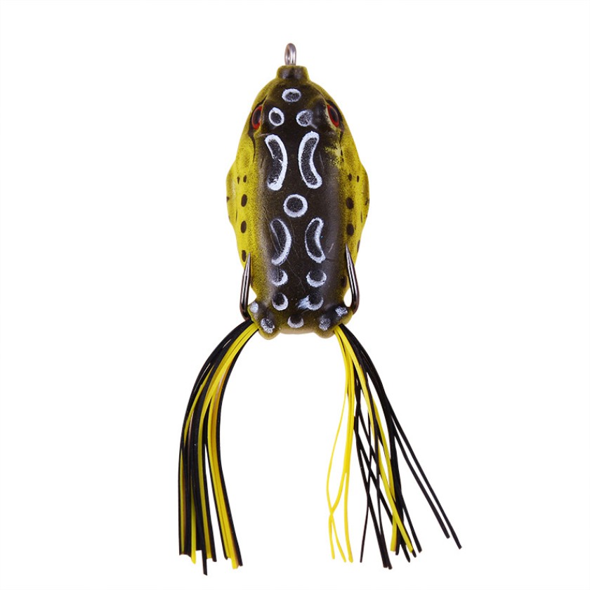 1Pcs Soft Frog Umpan Pancing Swimbait Fishing Lure 4cm/5cm/5.5cm Bass Wobbler Kail Memancing Ikan With Feather Bait Floating Tackle