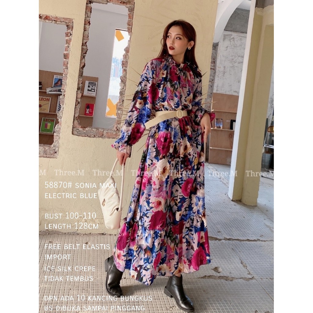 Sonia Maxi Dress Import TM 58870 FREE BELT-2