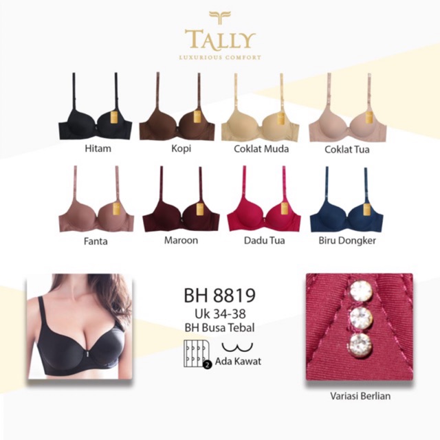 BH | Bra Push Up Bra TALLY 8819 pakai Kawat Dan Busa Tebal