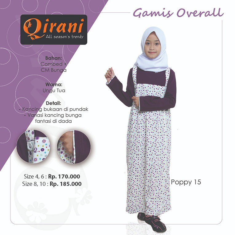 DISKON SPESIAL Gamis Anak Syari by Qirani Poppy 15