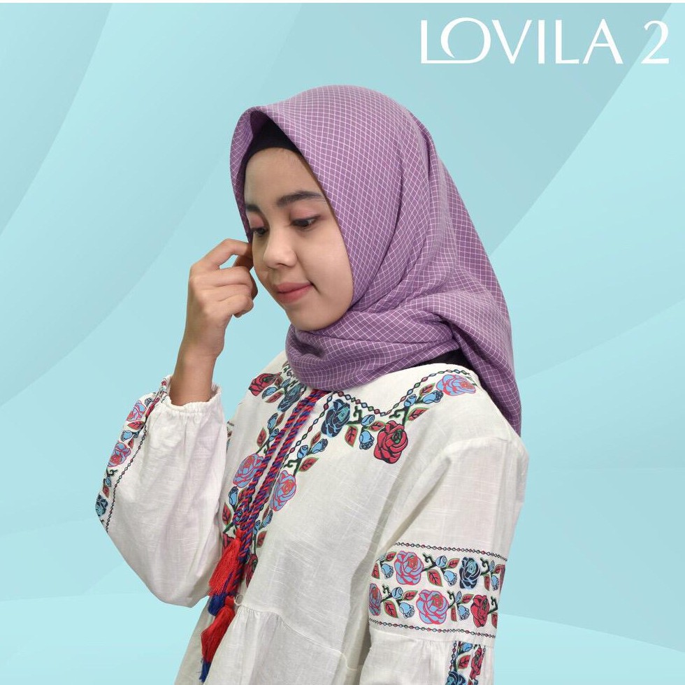 Jilbab / Hijab ANSANIA SAUDIA Rawis Segiempat / Square / Katun Premium LOVILA 2