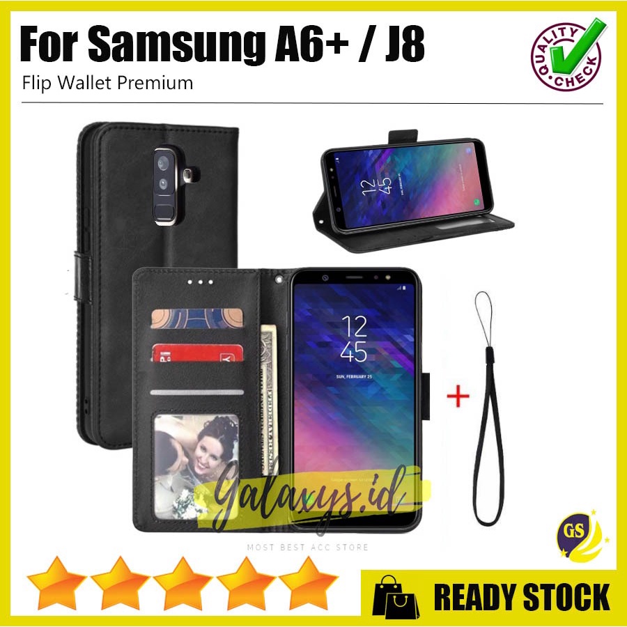 Case Samsung J1 Ace J2 Prime J3 J5 J7 Pro Prime J4 J6 Plus J8 2018 FLIP KULIT DOMPET LEATHER WALLET