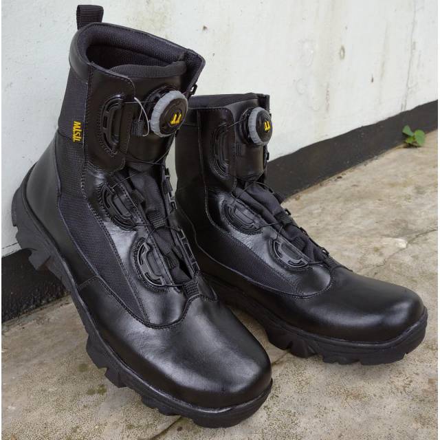 Sepatu pdl tni tali putar merk misil/Sepatu pdl tni polri tali putar misil original