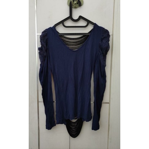 Blouse Seksi Religion Navy