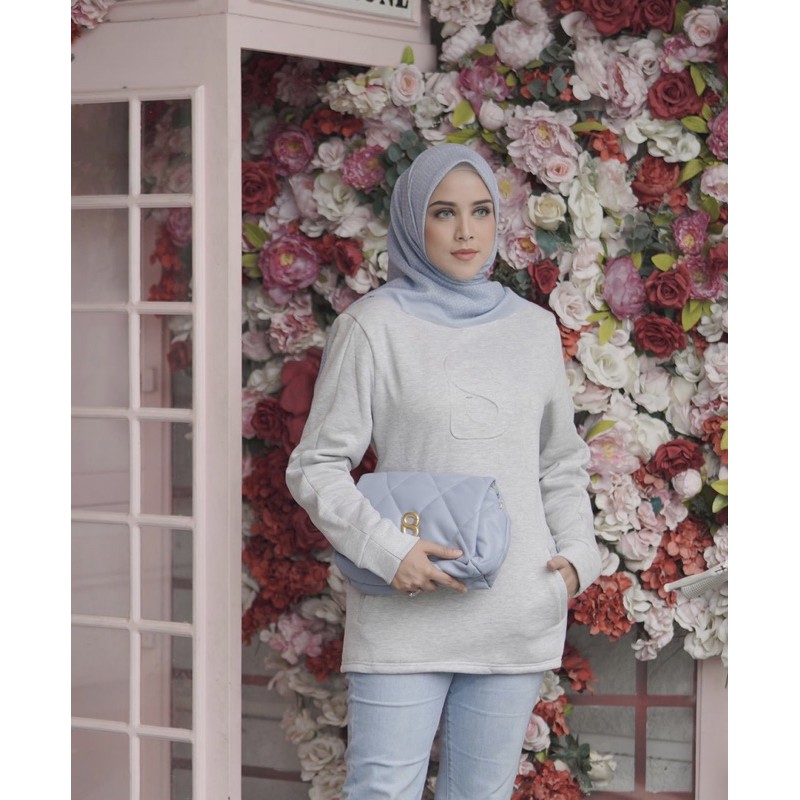benang jarum audrey sweatshirt grey