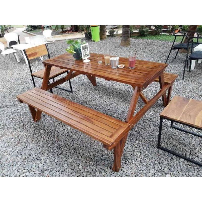 MEJA LIPAT MAGIC BISA JADI KURSI COCOK UNTUK CAFE TERAS RUMAH KAYU JATI  PILIHAN