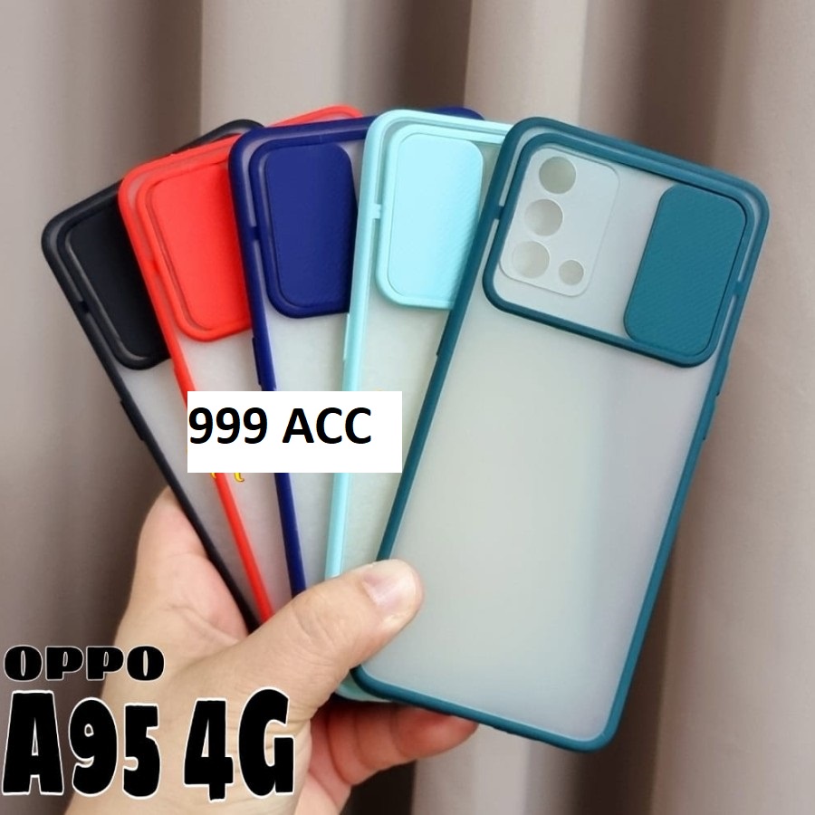 OPPO A95 A16 A15 A15S CASE SLIDE DOFF HARDCASE SLIDING DOVE MATTE TRANSPARAN HARD FUZE CASING PROTECT CAMERA COVER PELINDIUNG KAMERA