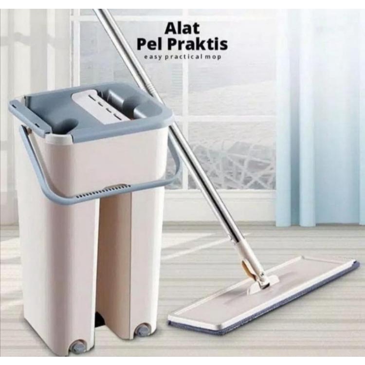 Scratch Cleaning Mop / Alat Pel Lantai / Paktis dengan Ember