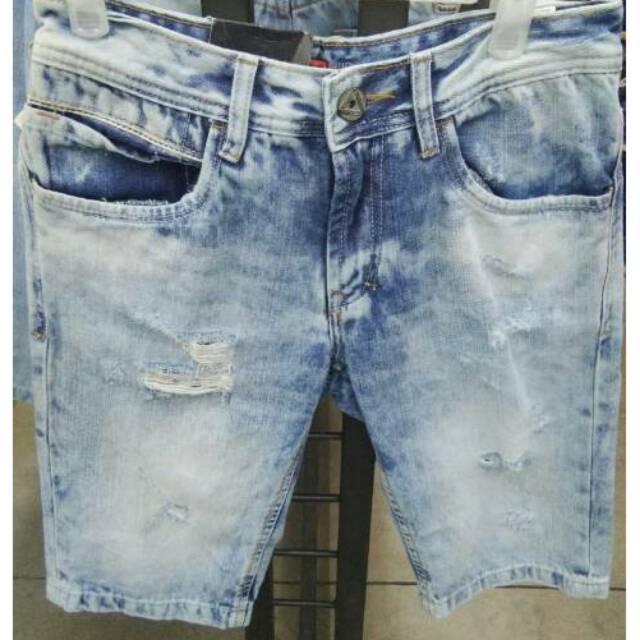 CELANA JEANS PENDEK CARDINAL COWOK RIPED ORIGINAL JEANS