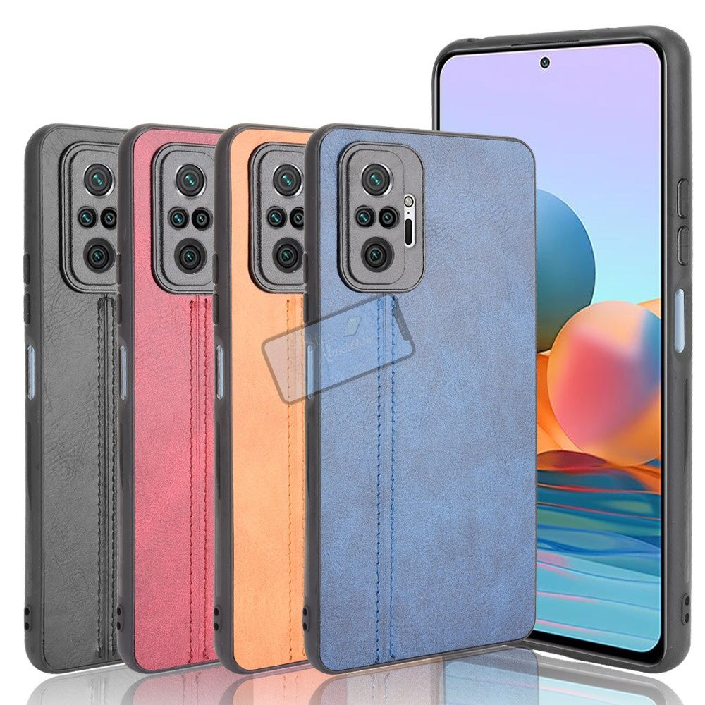Case Xiaomi Redmi Note 10 l 10S Soft Case Luxury Premium Leather anti-shock Case Redmi Note 10S
