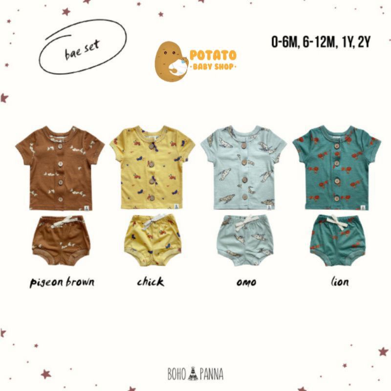 BohoPanna - Bae Set Print - Setelan Nb sd 2th Boho Baby Panna