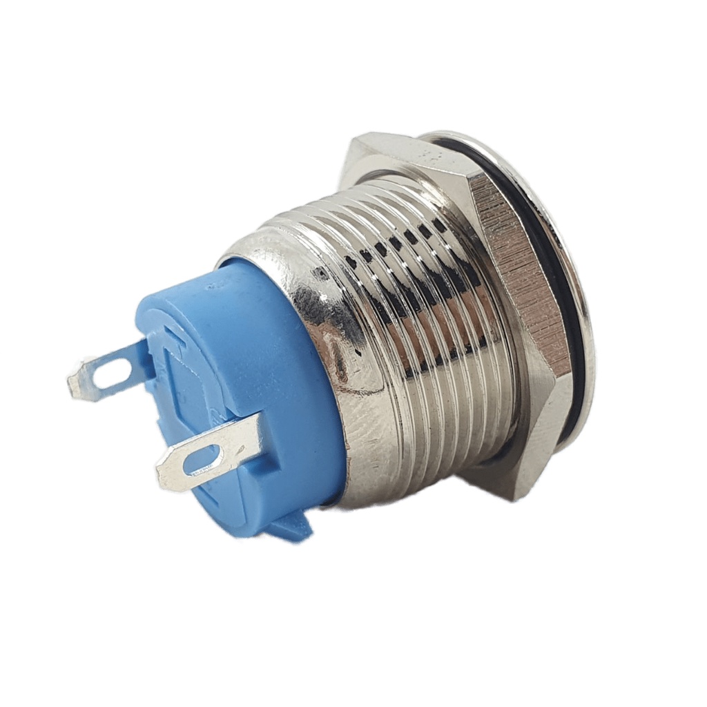 Switch Metal 19mm Push On Off 2 Pin Saklar Stainless 2pin Tombol Self Locking