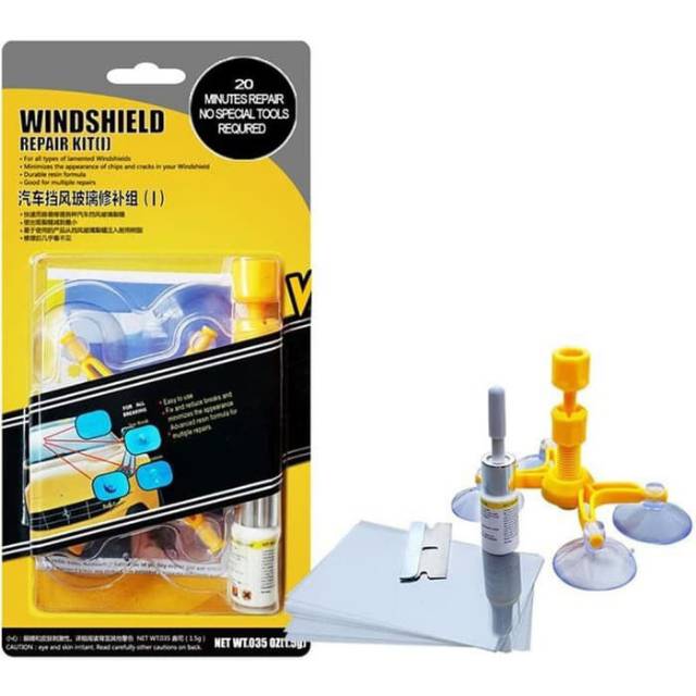 Windshield Repair Kit Alat Reparasi Kaca Retak Alat Tambal Kaca