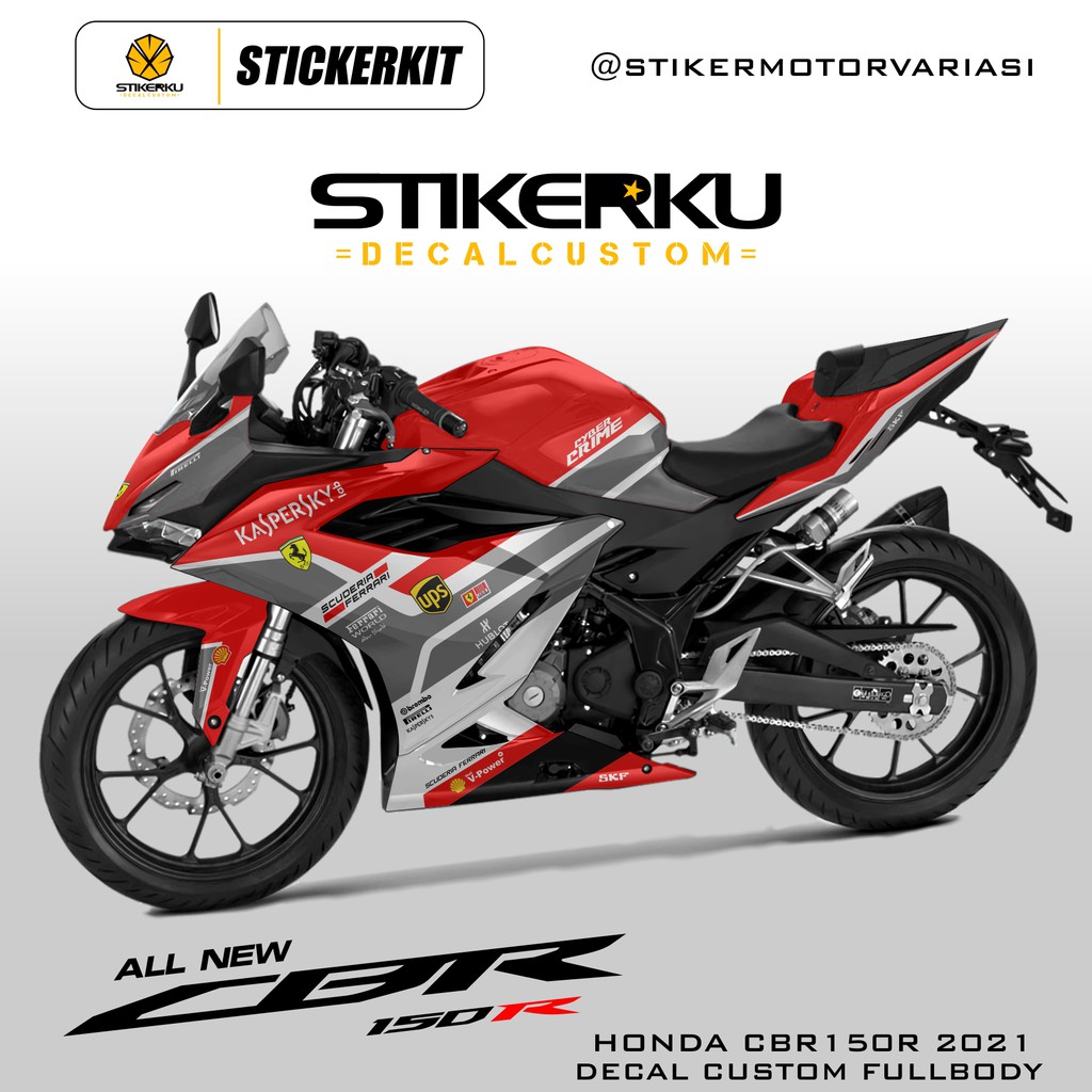 decal all new cbr150r 2021 / sticker cbr 150r 2021 / decal cbr 150r 2021 / Honda CBR150R K45R / 12